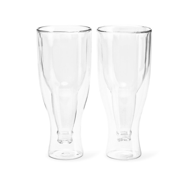 alvi Beer glass Gravity Set of two 250 mL glasses Double wall It keeps the cold Shaped bottle upside
