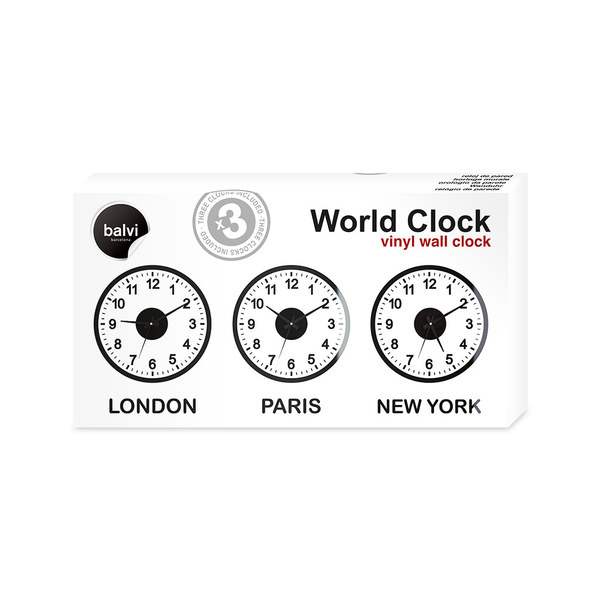 Balvi - World Clock reloj de pared