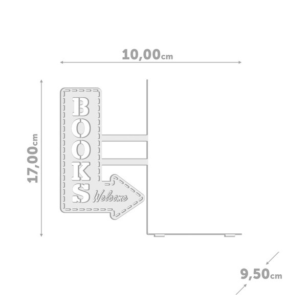 Balvi - Bookshop Metall bookend