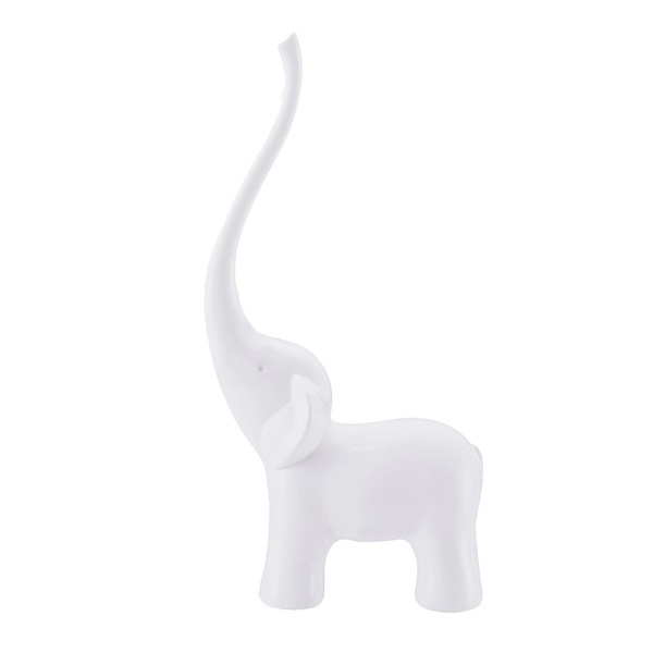 Balvi - Elephant porta anillos con forma de elefante blanco