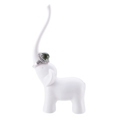 Balvi - Elephant porta anillos con forma de elefante blanco