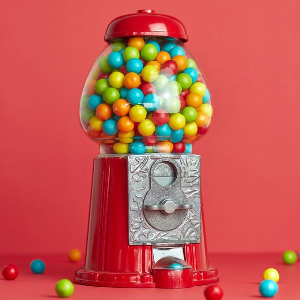 alvi chicletera American Dream Rojo Hucha y dispensador de caramelos, chicles, chocolates, frutos se