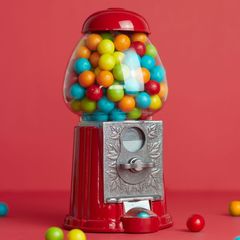 alvi gumball machine American Dream Red Coin bank and dispenser for candy, gum, chocolates, nuts Wor