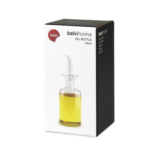 Balvi -  aceitera de 250 ml de capacidad de vidrio transparente