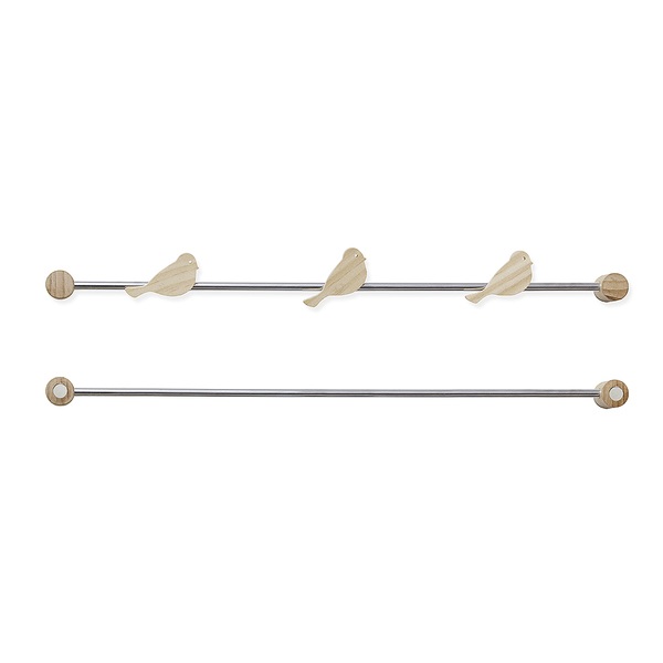 Balvi photo holder Birdies Natural colour It is magnetic Can hold 3 photos Metal/wood 39 cmORIGINAL