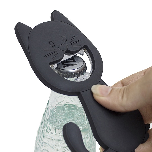 Balvi abrebotellas Katy Color gris En forma de gato Magnético Plástico PVC/metalMAGNÉTICO