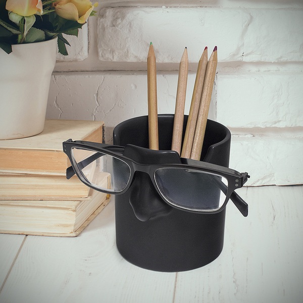 alvi portalápices & soporte gafas Mr Tidy Color negro Mantén tus gafas ordenadas en tu casa y oficin