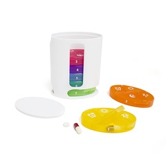 alvi pastillero One Week Color multicolor Organizador semanal Organiza las pastillas que te has de t