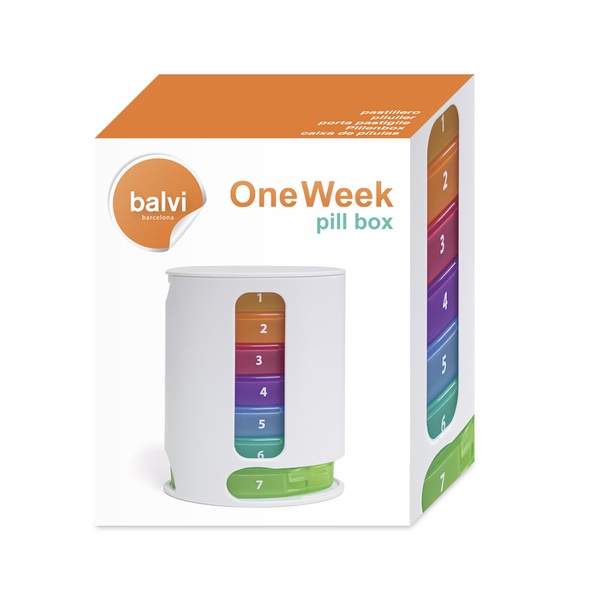 alvi pastillero One Week Color multicolor Organizador semanal Organiza las pastillas que te has de t
