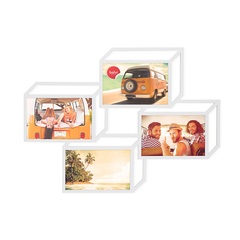 Balvi pêle-mêle Tratto Couleur blanc Cadre pour 4 photos de 13x18 cm Cadre mural MDFTAILLE PHOTO