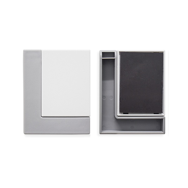 alvi Support à essuie-tout Magneto Couleur Blanc / Gris Porte rouleau essuie-tout magnétique Plastiq