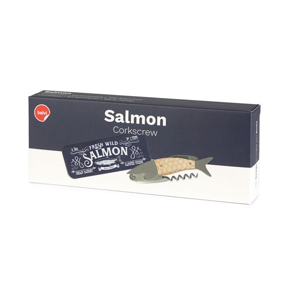 alvi Sacacorchos Wild Salmon Abrebotellas y herramienta multiusos Con caja metálica Acero/madera DIS