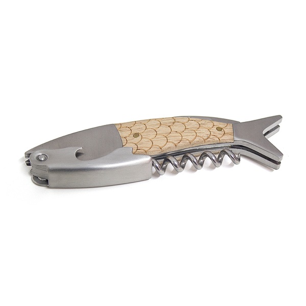 alvi Sacacorchos Wild Salmon Abrebotellas y herramienta multiusos Con caja metálica Acero/madera DIS
