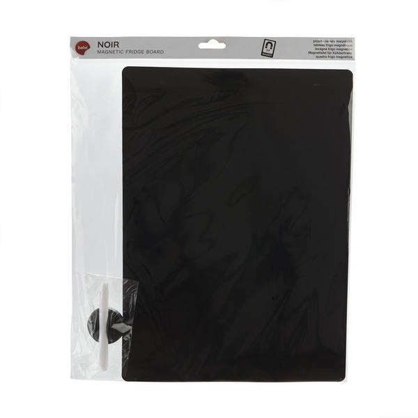 alvi Tableau frigo Noir Couleur noir Magnétique Avec un stylo et une gomme Plastique pp 42 x 30 cmEN
