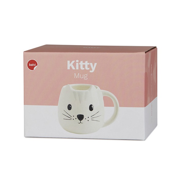 alvi Mug Kitty Taza en forma de cabeza de gato Capacidad 400ml Apta para lavavajillas y microondas C