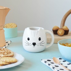 alvi Mug Kitty Coppa a forma di testa di gatto capacità di 400ml Lavabile in lavastoviglie e forno a