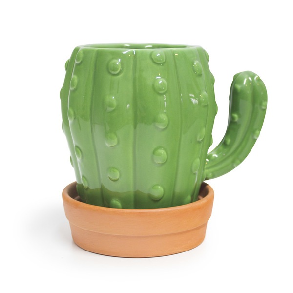 alvi Mug Cactus Coppa a forma di cactus capacità di 450ml Lavabile in lavastoviglie e forno a microo