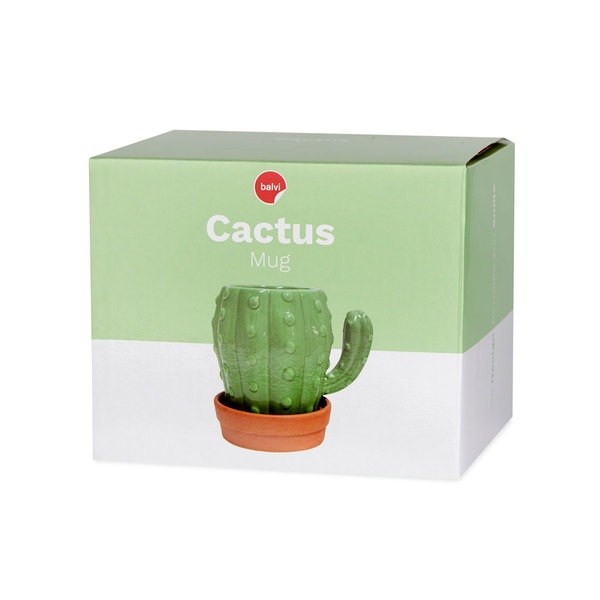 alvi Mug Cactus Coppa a forma di cactus capacità di 450ml Lavabile in lavastoviglie e forno a microo