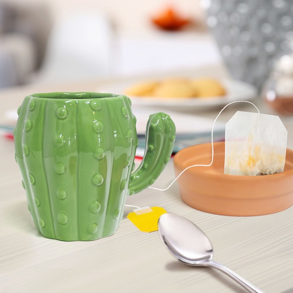 alvi Mug Cactus Coppa a forma di cactus capacità di 450ml Lavabile in lavastoviglie e forno a microo