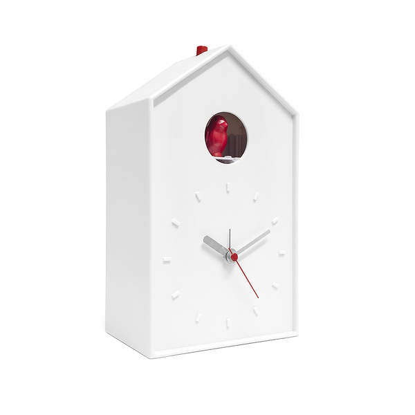 alvi Despertador Cucu Color blanco Reloj de mesa o de pared Pilas:1xAA + 2xC (no incluidas) Plástico