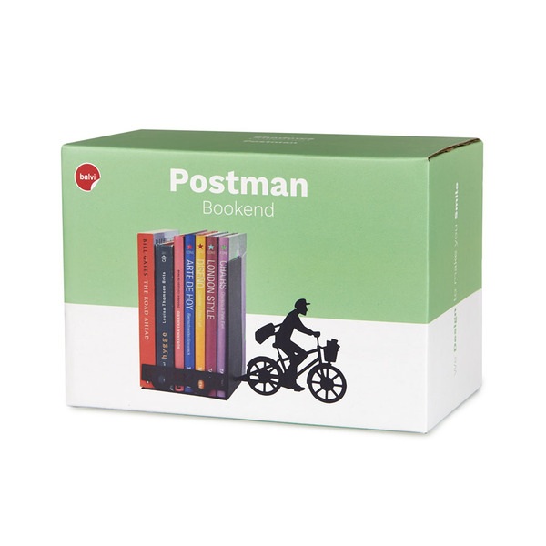 Balvi Bücherstütze Postman Farbe schwarz Dekorativ MetallDEINE BÜCHER SIND IN SICHERHEIT