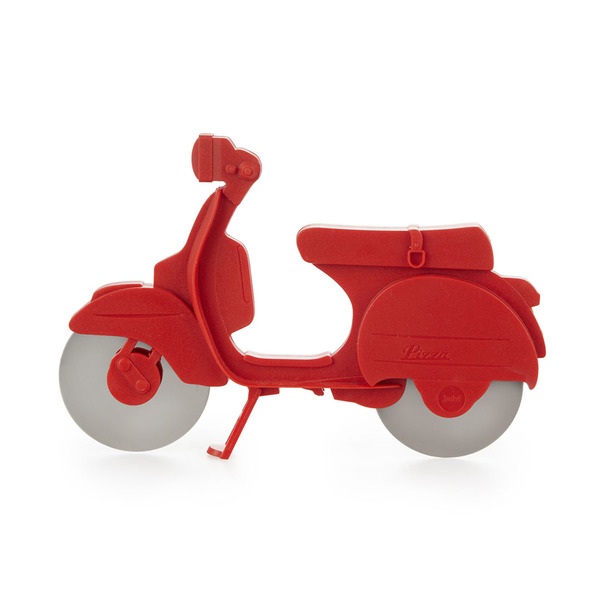 Balvi Pizzaschneider Scooter Farbe Rot ABS-Kunststoff/EdelstahlLUSTIGES DESIGN
