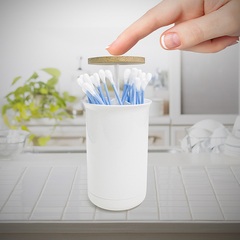 Balvi Cotton buds dispenser Push & Up White colour  ABS plasticEASY TO USE
