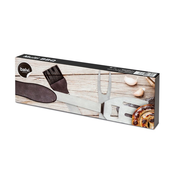 alvi Multiherramienta barbacoa Multi BBQ Color negro 5 hermientas Plegable Acero/aluminioMUY PRÁCTIC