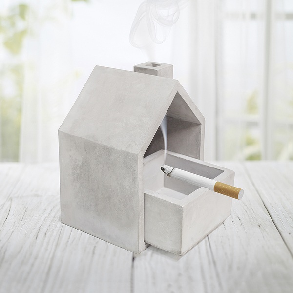 Balvi Portacenere Home Colore Grigio Con cassetto CementoPRATICISSIMO