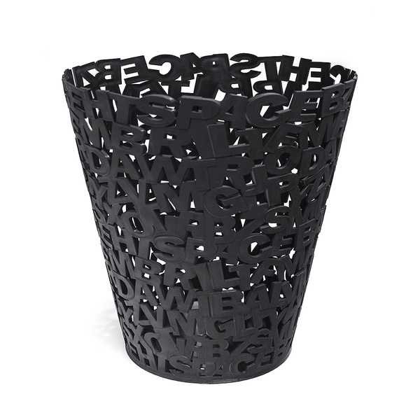 Balvi Papierkorb Letters Farbe schwarz Kunststoff 30 cmDEKORATIV