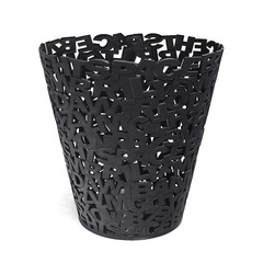 Balvi Papierkorb Letters Farbe schwarz Kunststoff 30 cmDEKORATIV