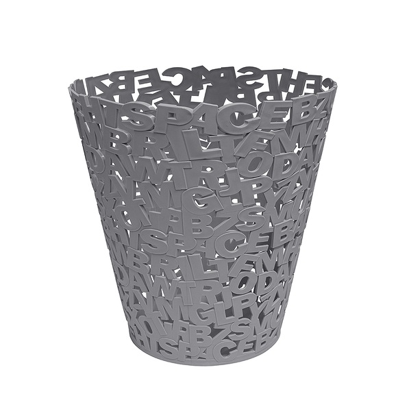 Balvi Papelera Letters Color gris Plástico 30cmDECORATIVO