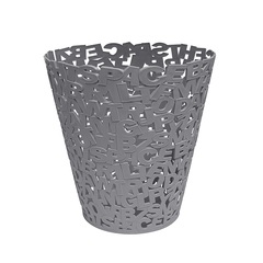 Balvi Papierkorb Letters Farbe grau Kunststoff 30 cmDEKORATIV