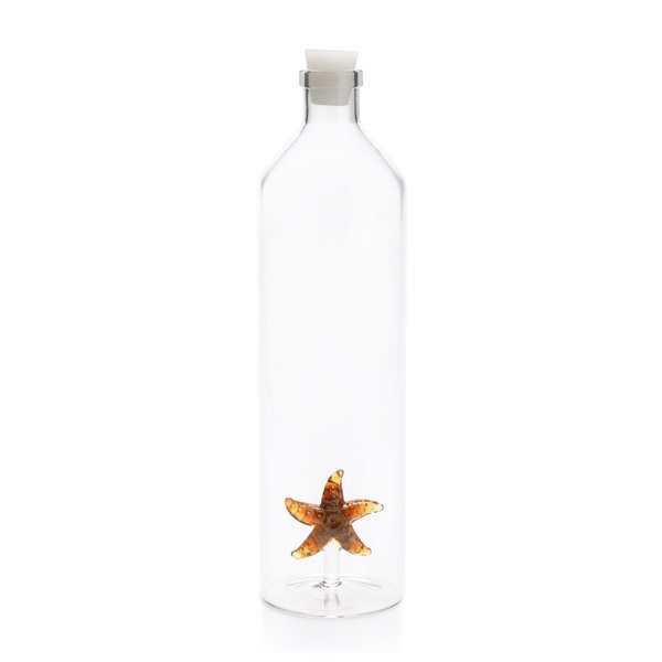 alvi - Starfish Balvi Botella Starfish Con figura en forma de estrella de mar roja en el interior Bo