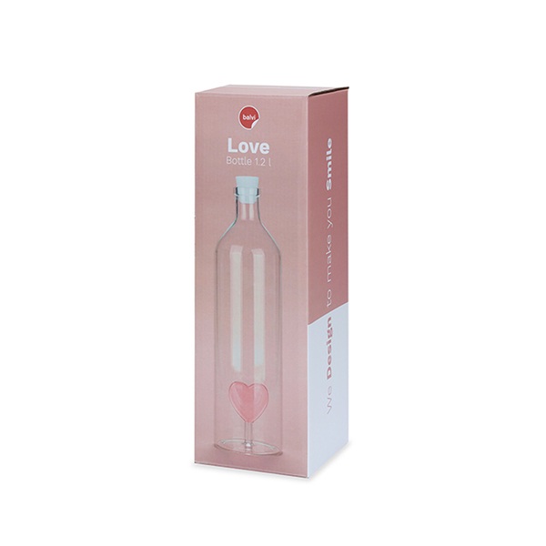 alvi Bottle Love Bottle for water It contains the figure of a heart It includes a Silicone tap Boros