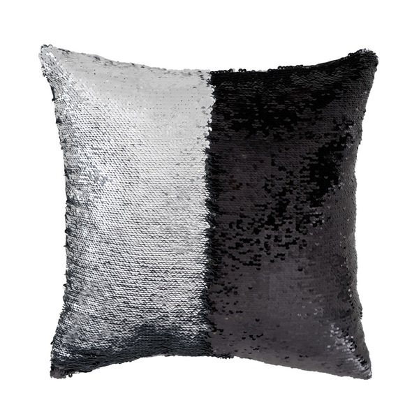 alvi Coussin Magic Couleur noir et argenté Couleurs réversibles Inclut la housse amovible et le remb