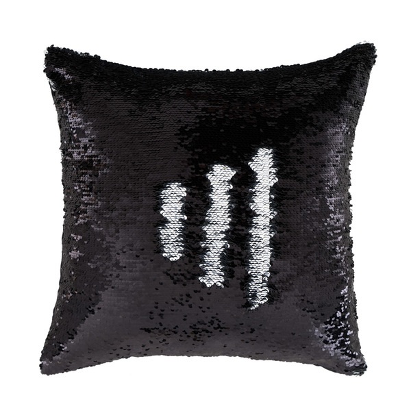 alvi Coussin Magic Couleur noir et argenté Couleurs réversibles Inclut la housse amovible et le remb
