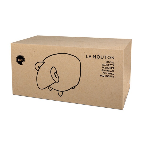 Balvi Stool Le Mouton White colour Shaped like sheep Wooden legs Wood/leatheretteVERSATILE