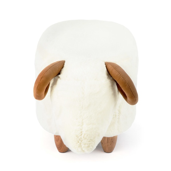 Balvi Stool Le Mouton White colour Shaped like sheep Wooden legs Wood/leatheretteVERSATILE