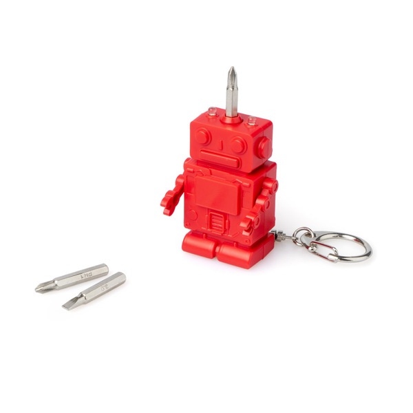 Balvi Portachiavi Robot Colore rosso Con luce 3 punte da cacciavite Plastica ABS/inoxCOLORATO
