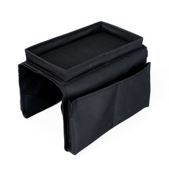alvi Organiseur de canapé Sofa Master Couleur noir Avec 6 poches et 1 plateau PolyesterTRÈS PRATIQUE