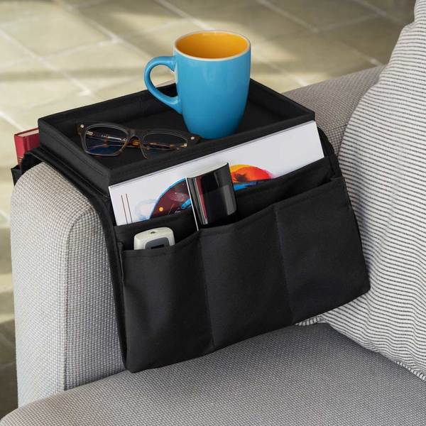 Balvi Organizador de sofà Sofa Master Color negro Con 6 bolsillos y bandeja PoliésterMUY PRÁCTICO