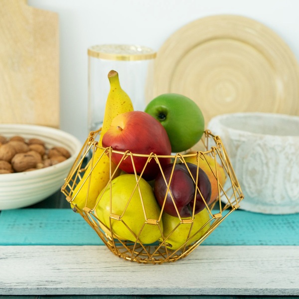 Balvi Corbeille à fruits Multi Form Couleur doré vintage Décorative Modulable MétalCHANGE DE FORME