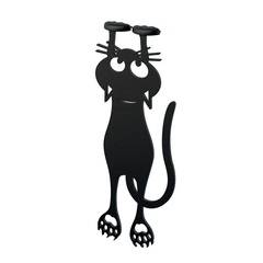 Balvi Marcapáginas Curious Color negro Con forma de gato 12cm Plástico/nylonPRÁCTICO
