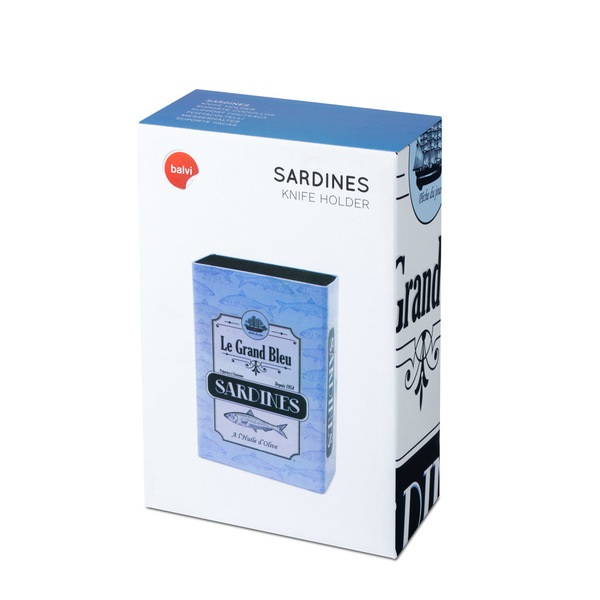 Balvi Knife holder Sardines Great capacity Shaped tin of sardines TinGREAT CAPACITY