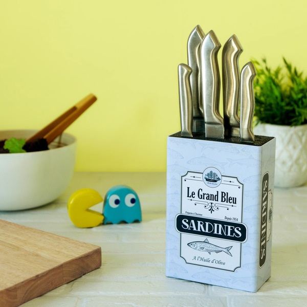 Balvi Knife holder Sardines Great capacity Shaped tin of sardines TinGREAT CAPACITY