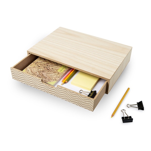 alvi Support pour écran Nordic Couleur bois Surélève écran Avec tiroir Bois MDF 34,4cmBON POUR LA PO