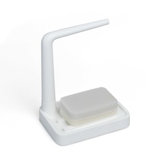 alvi Geschirrspülset Minim Farbe weiß Mit Tuchhalter Mit Schwamm Mit rutschfesten Gummiauflagen aus