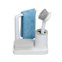 alvi Set lave-vaisselle Minim Couleur blanc Avec brosse, éponge et support pour torchon Avec des ant