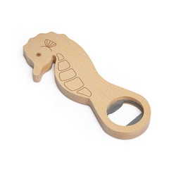 Balvi Abrebotellas Seahorse En forma de caballito de mar Madera/inoxDISEÑO DIVERTIDO